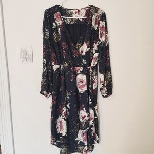 Hi-low Wrap Dress